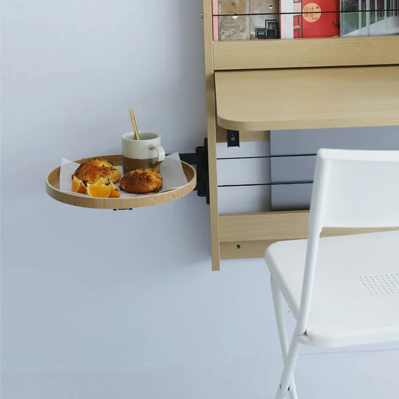 Creative wall hanging Sofa side table foldable wooden corner table bedside tables telescopic coffee table living room furniture