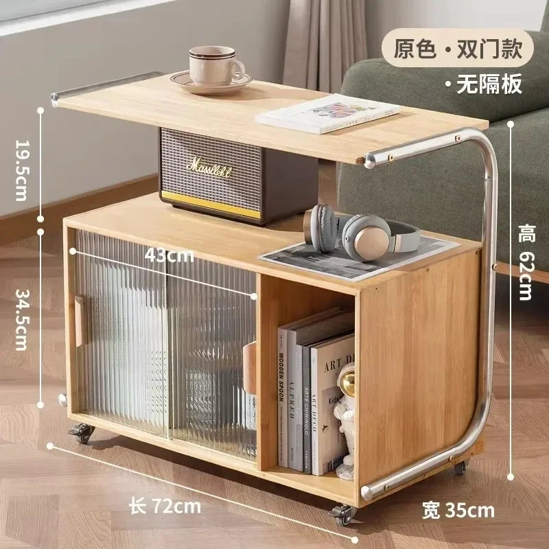 Nordic Removable Sofa Table Magazine Storage Cabinet Multi-functional Bedroom Bedside Table Practical Living Room Furniture
