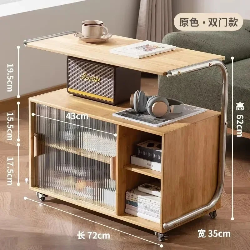 Nordic Removable Sofa Table Magazine Storage Cabinet Multi-functional Bedroom Bedside Table Practical Living Room Furniture