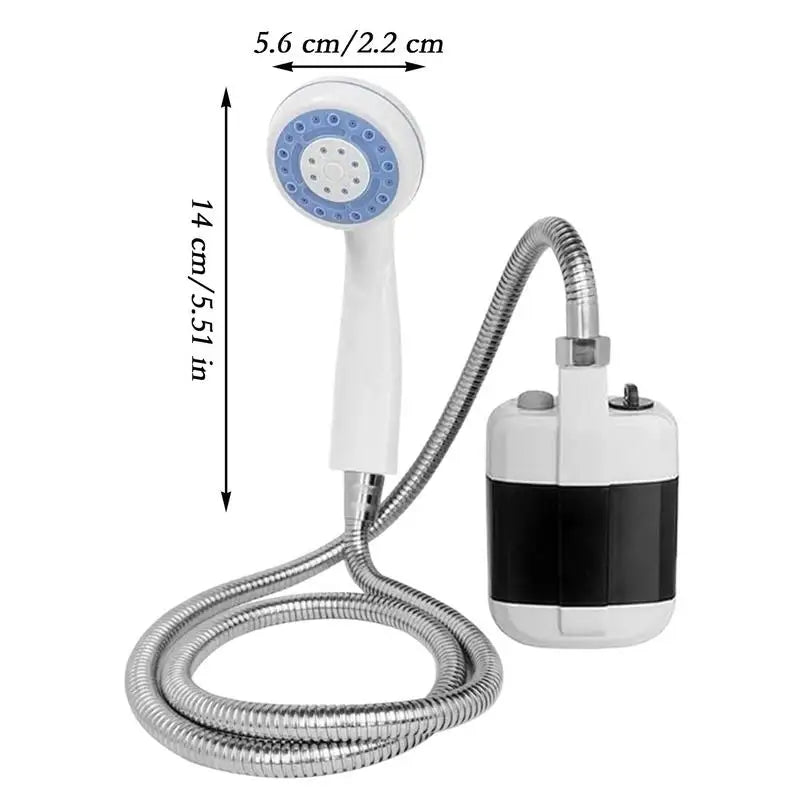 Portable Camping Shower Outdoor Shower Pump Outdoor Bathing Equipment Handheld Electric Showering Device For Hiking Beach