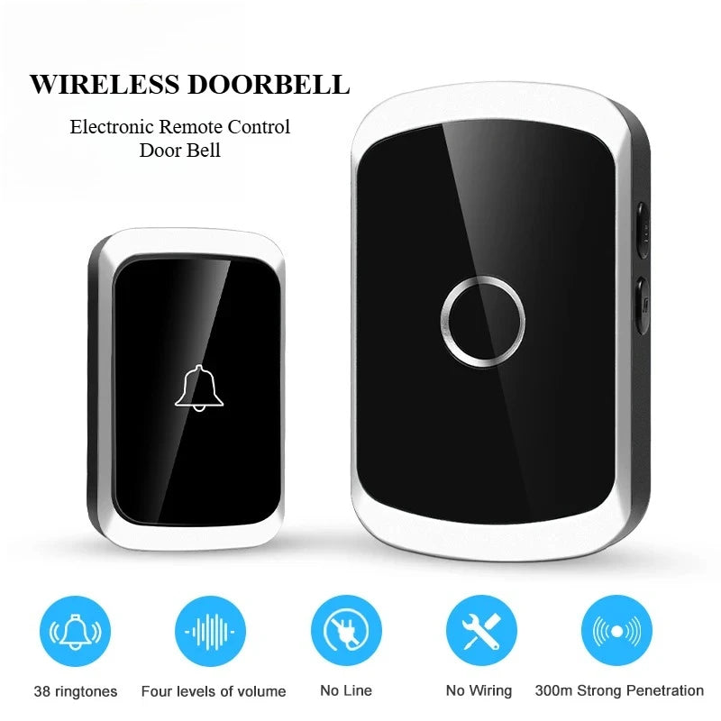 Electronic Doorbell Wireless Home Intelligent Electronic Remote Control Door Elderly Pager Home Reminder Long Distance
