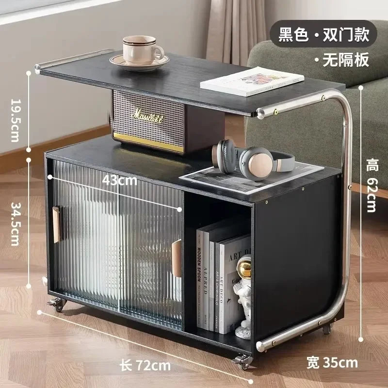 Nordic Removable Sofa Table Magazine Storage Cabinet Multi-functional Bedroom Bedside Table Practical Living Room Furniture