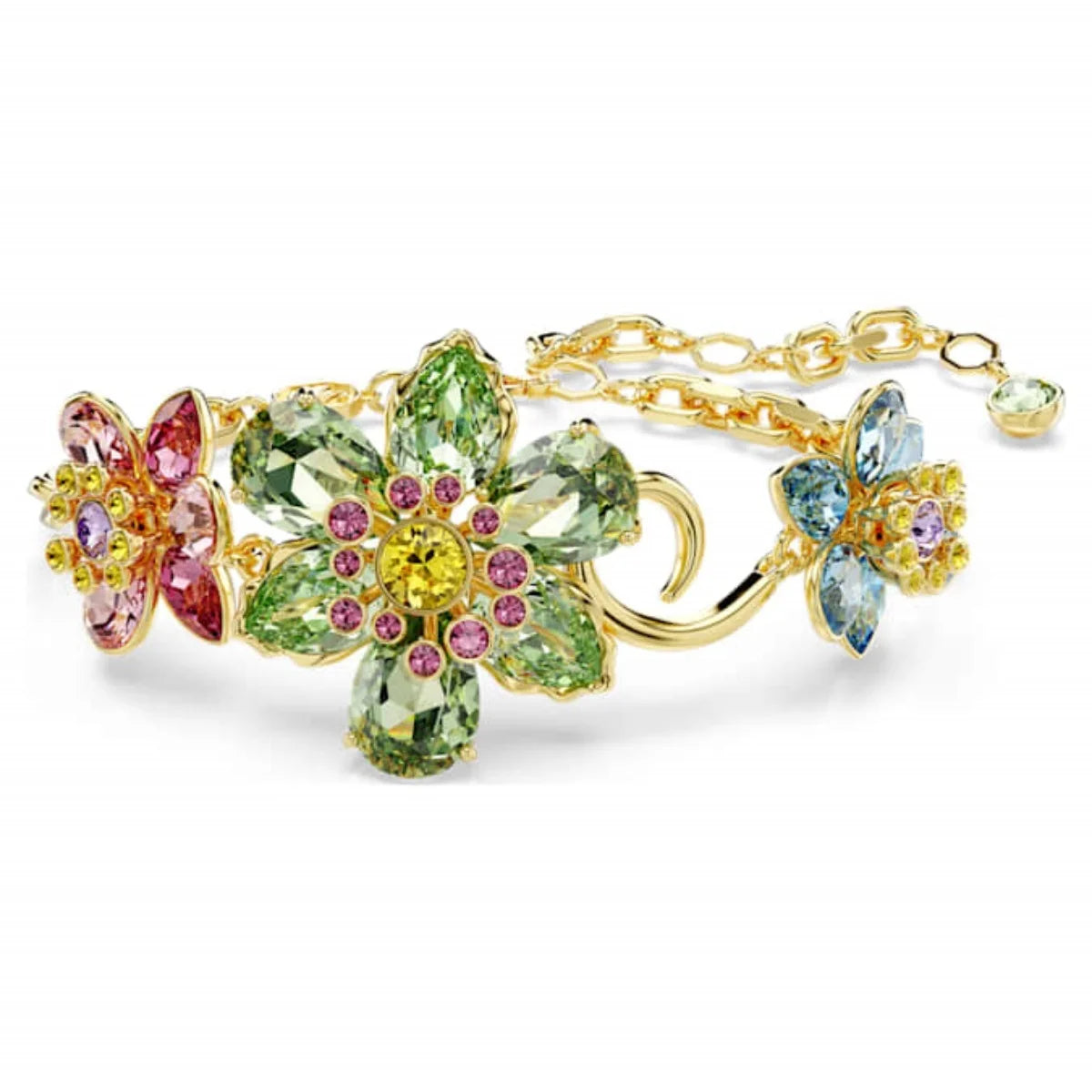 2025 Gorgeous Floral Gold Jewelry Set, Essential Necklace Pendant Bracelet, Earnail Ring for Banquet Parties - Lover Gift