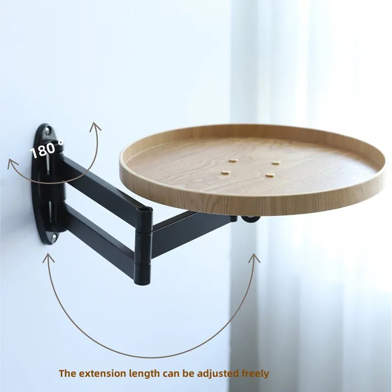 Creative wall hanging Sofa side table foldable wooden corner table bedside tables telescopic coffee table living room furniture