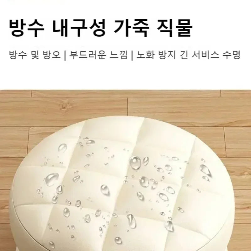 Taburete de polea, taburete pequeño de celebridad de Internet, asiento silencioso con ruedas, silla para cambiar znurete redondo