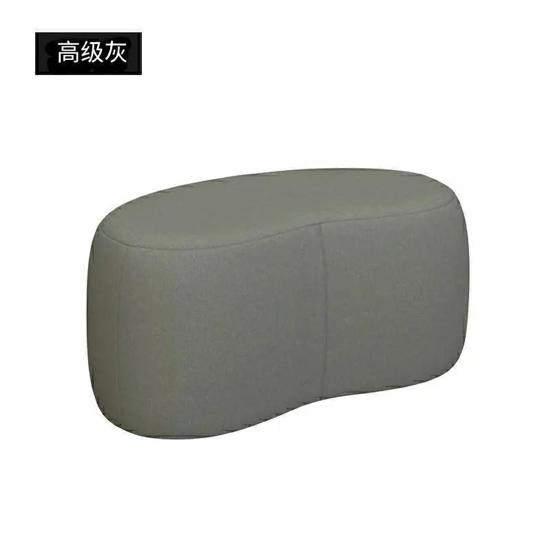 Fashion Curved Seat Cushion Ottoman Dressing Makeup Shoe Stool Pouf Soft Fleece Bench Adutls Baby Kids Gift Home Decor Furniture