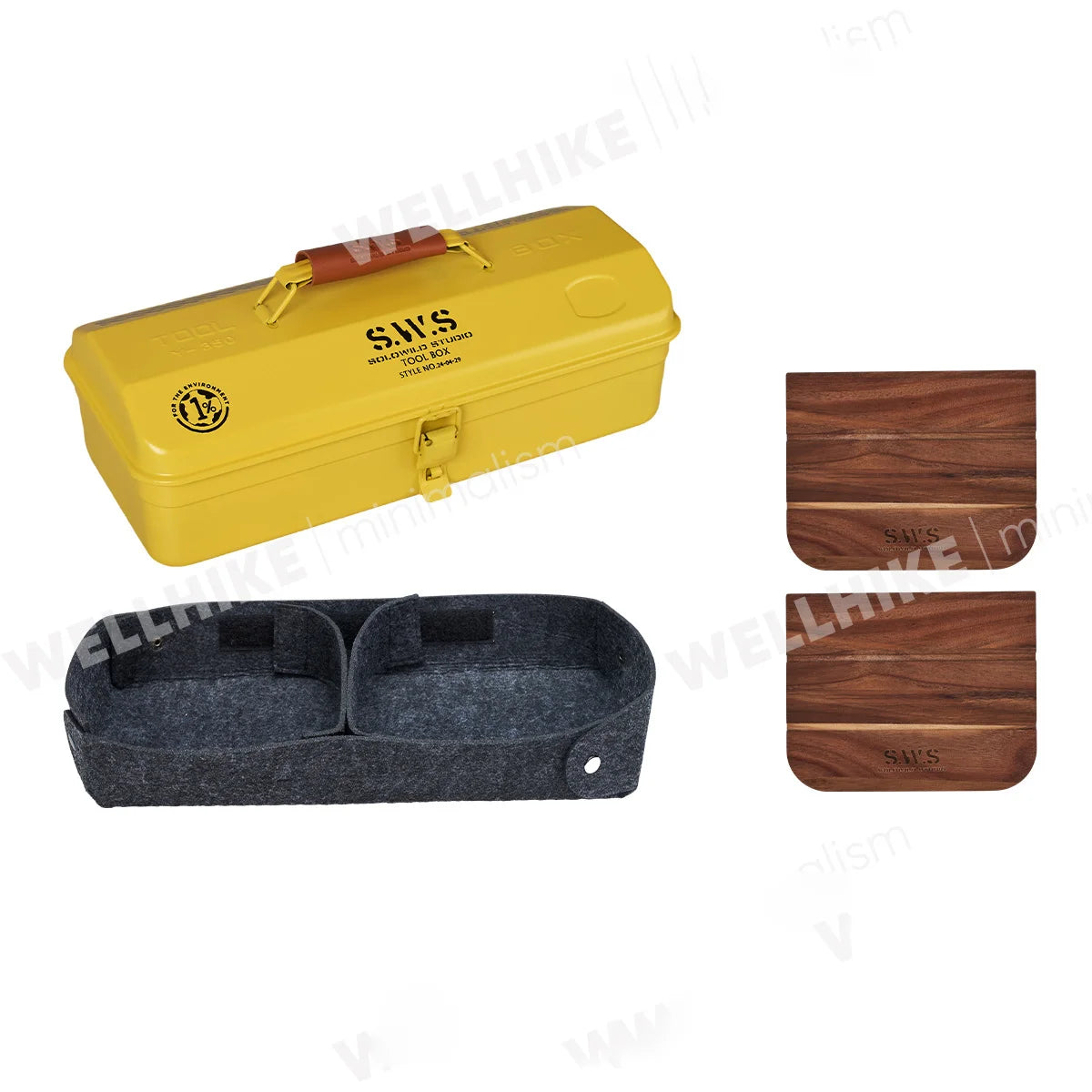 WELLHIKE Outdoor Toolbox Iron Box With Stickers Coffee Box Equipment Lunch Box Camping Portable Hand-Held Metal Storage Box