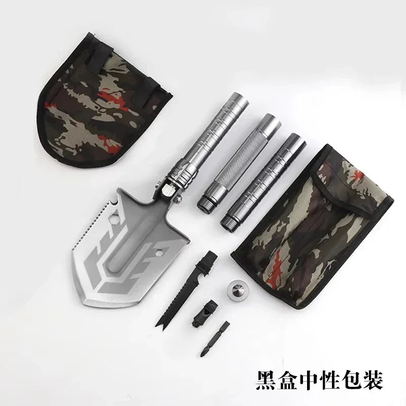 Engineer Shovel Multifunctional Outdoor Camping Survival Gear Folding Fishing Shovel Anti-slip Professional Outdoor Tools