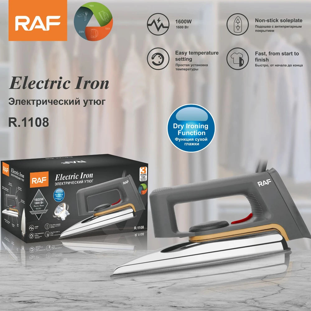 2025 Upgraded 1000W High-power Electric Iron 220V Home Travel Portable Stainless Steel Base Plate Clothing Iron