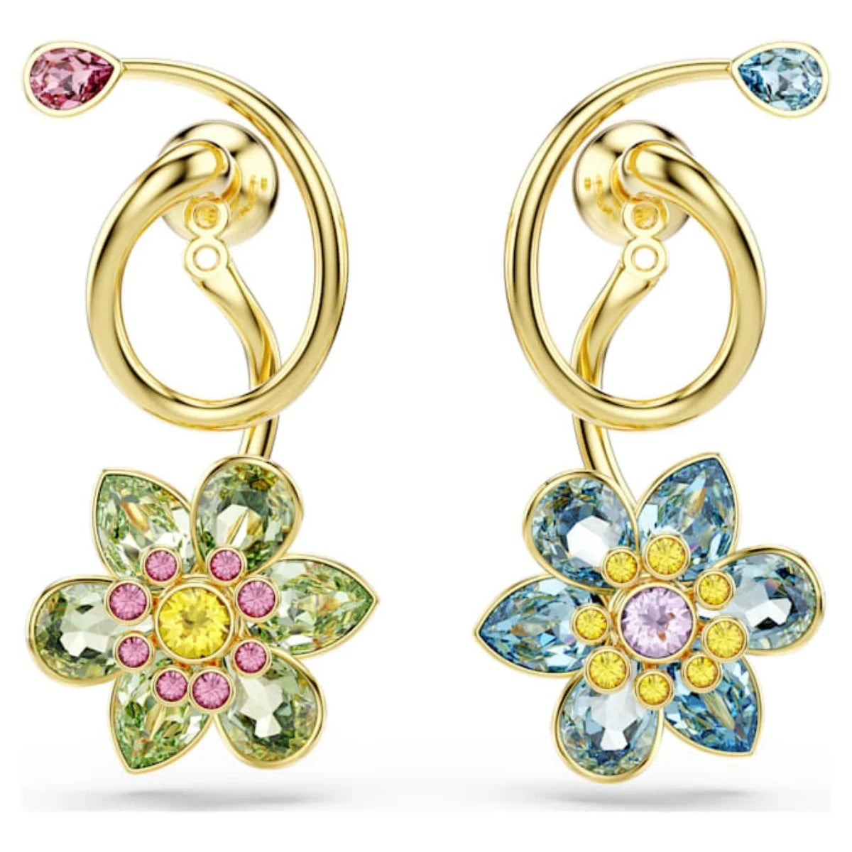 2025 Gorgeous Floral Gold Jewelry Set, Essential Necklace Pendant Bracelet, Earnail Ring for Banquet Parties - Lover Gift