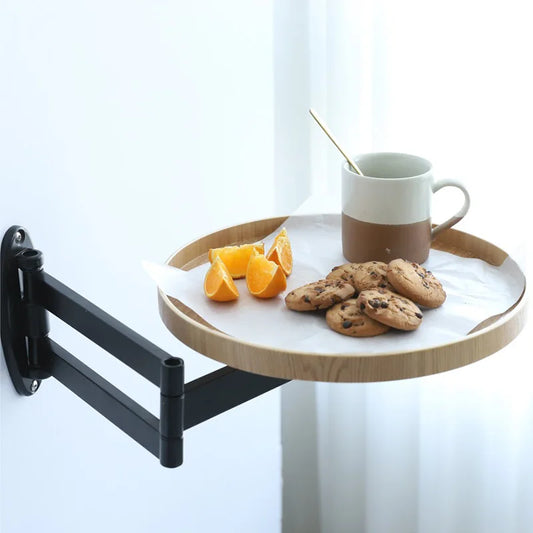 Creative wall hanging Sofa side table foldable wooden corner table bedside tables telescopic coffee table living room furniture