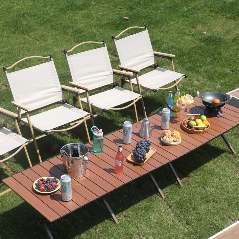 Outdoor Garden Table Pliante Camping Table Folding Side Desk Sedentary Tables Parasol Szafka Kempingowa Kitchen Furniture