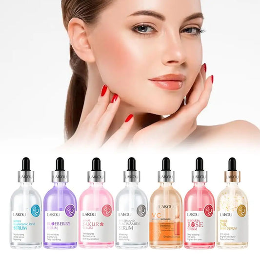 100ml LAIKOU Sakura Serum Vitamin C Amino Acid Essence Eight Color Essence Moisturizing Hydrating Nourishing Repair Skincare