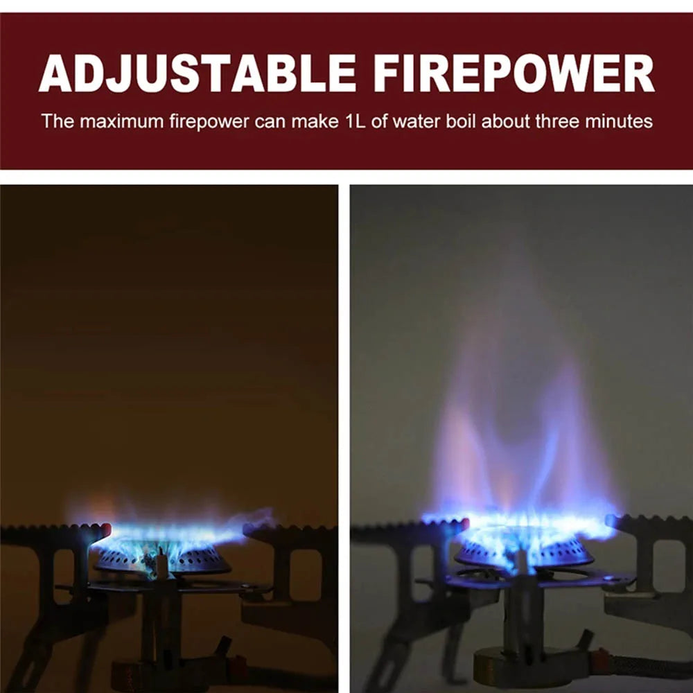 Outdoor Camping Gas Stove High Power Burner Portable BBQ Heater Tourist Portable Cooking Equipment Picnic Supplies