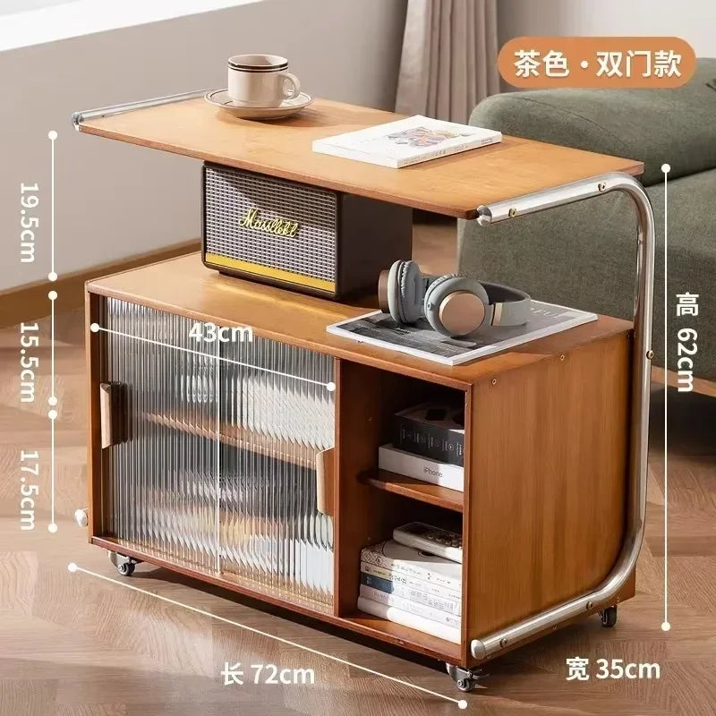 Nordic Removable Sofa Table Magazine Storage Cabinet Multi-functional Bedroom Bedside Table Practical Living Room Furniture