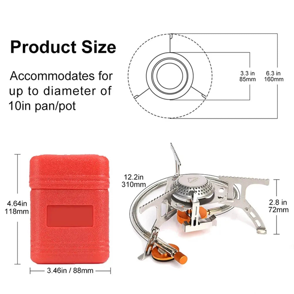 Outdoor Camping Gas Stove High Power Burner Portable BBQ Heater Tourist Portable Cooking Equipment Picnic Supplies