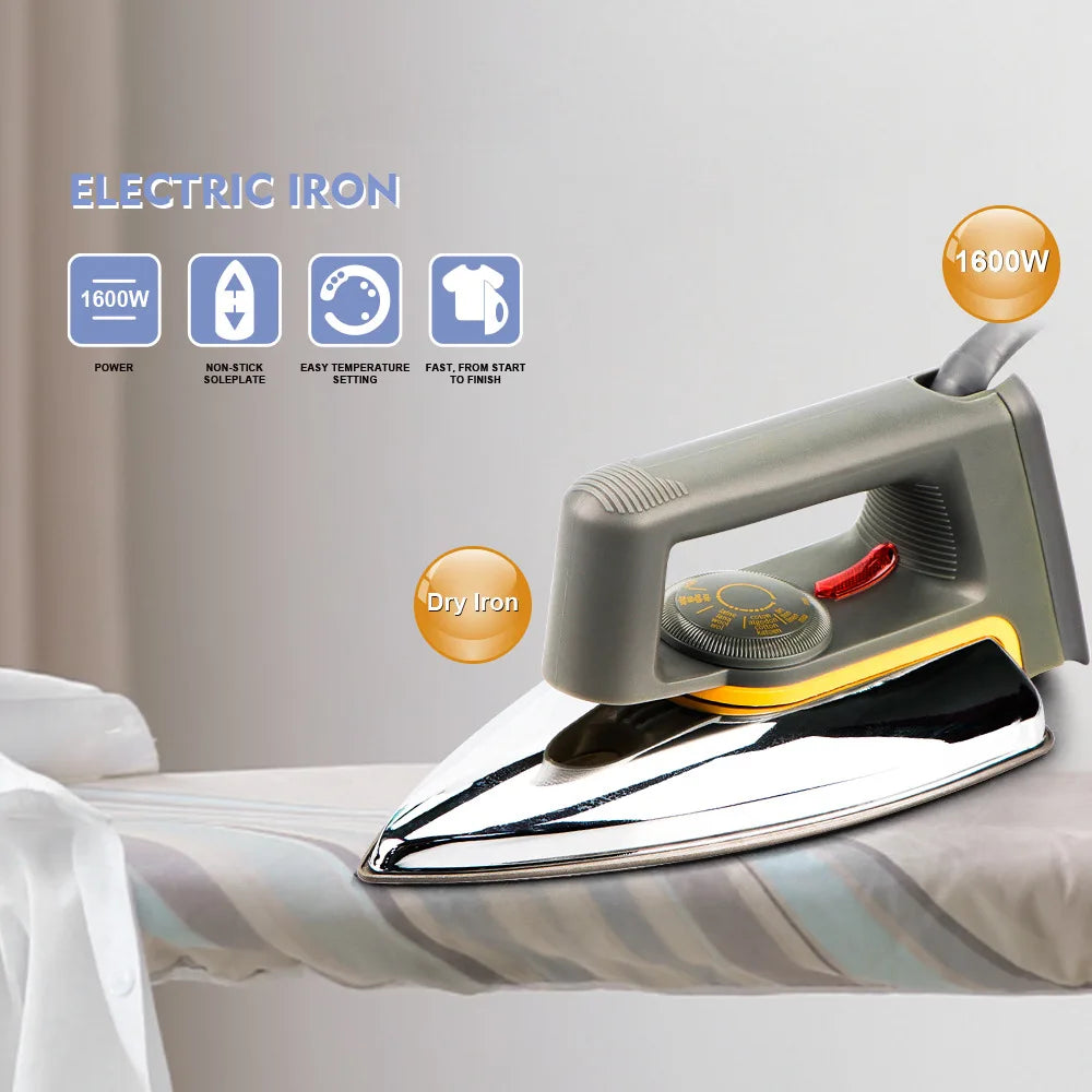 2025 Upgraded 1000W High-power Electric Iron 220V Home Travel Portable Stainless Steel Base Plate Clothing Iron