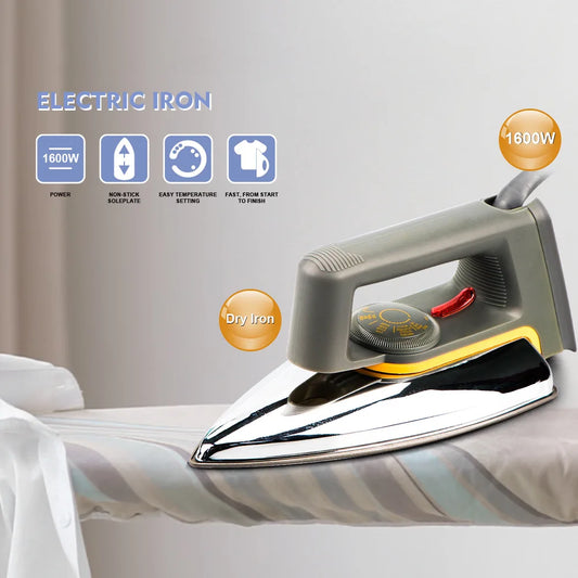 2025 Upgraded 1000W High-power Electric Iron 220V Home Travel Portable Stainless Steel Base Plate Clothing Iron