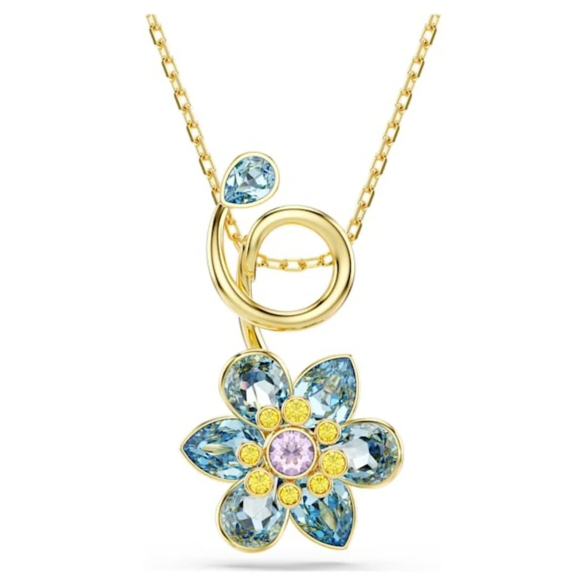 2025 Gorgeous Floral Gold Jewelry Set, Essential Necklace Pendant Bracelet, Earnail Ring for Banquet Parties - Lover Gift