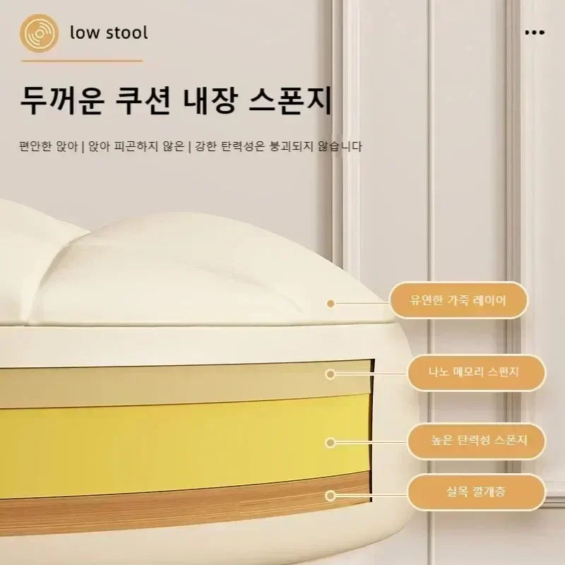 Taburete de polea, taburete pequeño de celebridad de Internet, asiento silencioso con ruedas, silla para cambiar znurete redondo