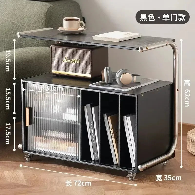 Nordic Removable Sofa Table Magazine Storage Cabinet Multi-functional Bedroom Bedside Table Practical Living Room Furniture